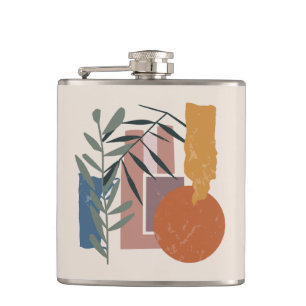 Weathered Shapes And Stalks Hip Flask
