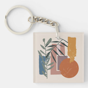 Weathered Shapes And Stalks Key Ring