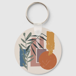 Weathered Shapes And Stalks Key Ring