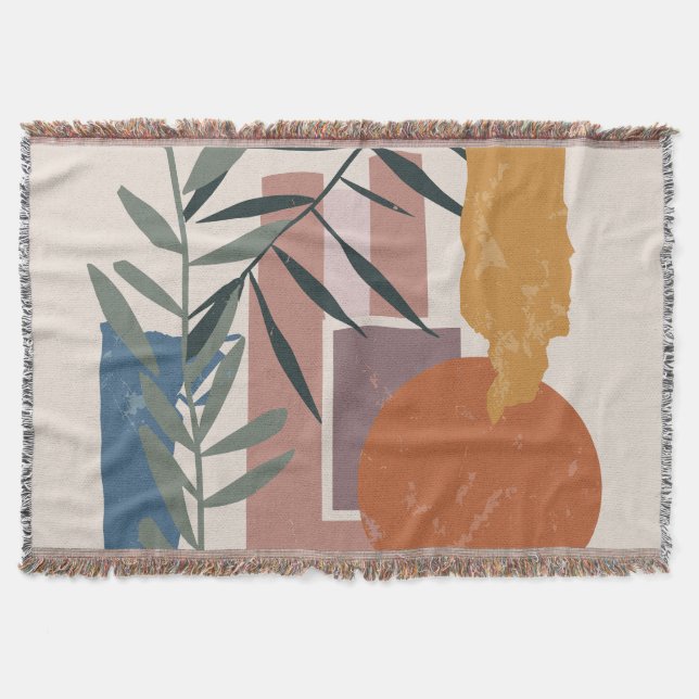 Weathered Shapes And Stalks Throw Blanket (Front)