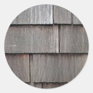 Weathered Shingles Classic Round Sticker