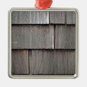 Weathered Shingles Metal Tree Decoration