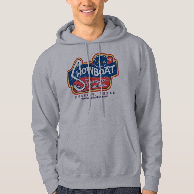 Weathered Showboat Drive in Atheletic Grey Hoodie (Front)