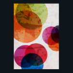 Weathered Venn Diagram Pattern Poster<br><div class="desc">Pattern of colourful weathered translucent circles overlapping to form venn diagram shapes</div>