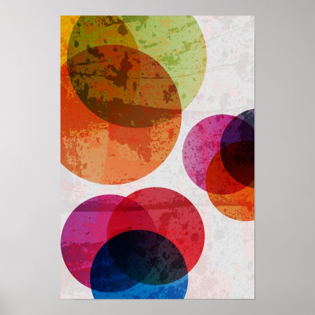 Weathered Venn Diagram Pattern Poster (Front)
