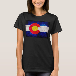 Weathered Vintage Colorado State Flag T-Shirt