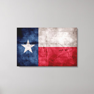 Weathered Vintage Texas State Flag Canvas Print