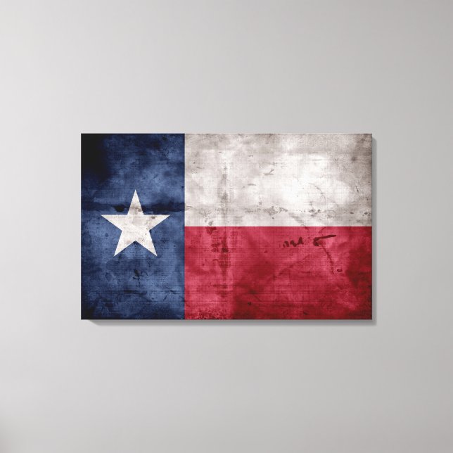 Weathered Vintage Texas State Flag Canvas Print (Front)