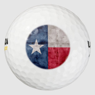 Weathered Vintage Texas State Flag Golf Balls
