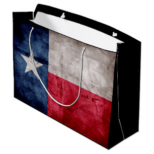 Weathered Vintage Texas State Flag Large Gift Bag