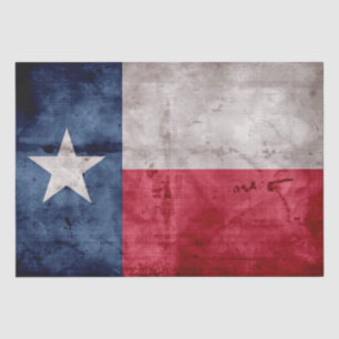 Weathered Vintage Texas State Flag Tissue Paper