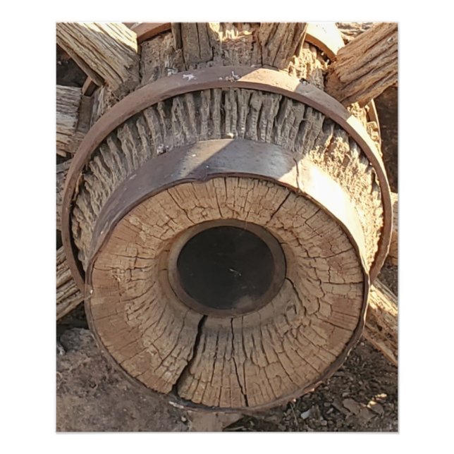 Weathered Wagon Wheel Photo Print (Front)