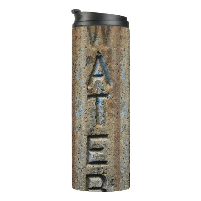 Weathered "Water"  Thermal Tumbler (Rotated Right)