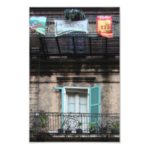 Weathered window - French Quarter Photo Print
