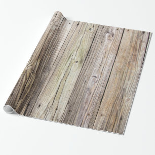 Weathered Wood Boards Wrapping Paper