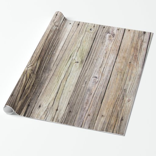 Image of Weathered Wood Boards Wrapping Paper
