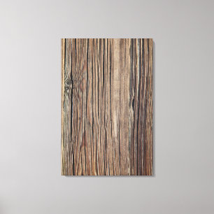 Weathered Wood Grain Plank Background Template Canvas Print