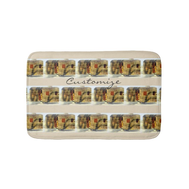 Weathered wood gypsy caravan bath mat (Front)