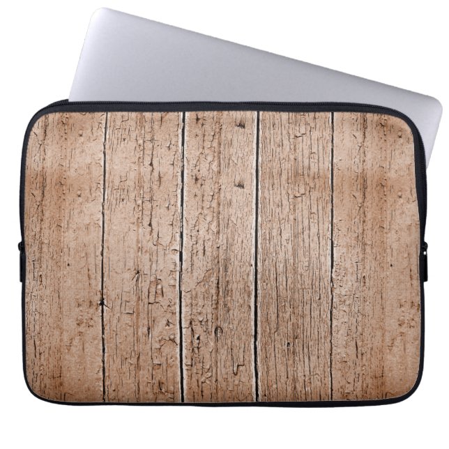 Weathered Wood Laptop Sleeve (Front)