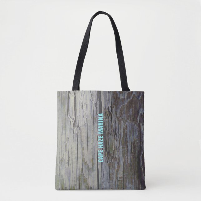 Weathered Wood Piling Tote Bag (Front)