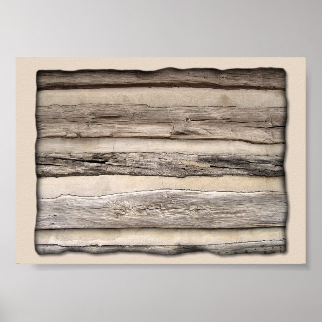 Weathered Wood Planks Poster (Front)