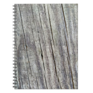 Weathered Wood Planks Texture Pattern Notebook