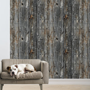 Weathered Wood Planks Wallpaper