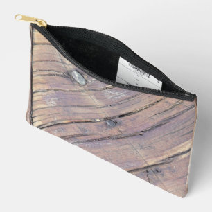 Weathered Wood Rough Textured Deck Accessory Pouch