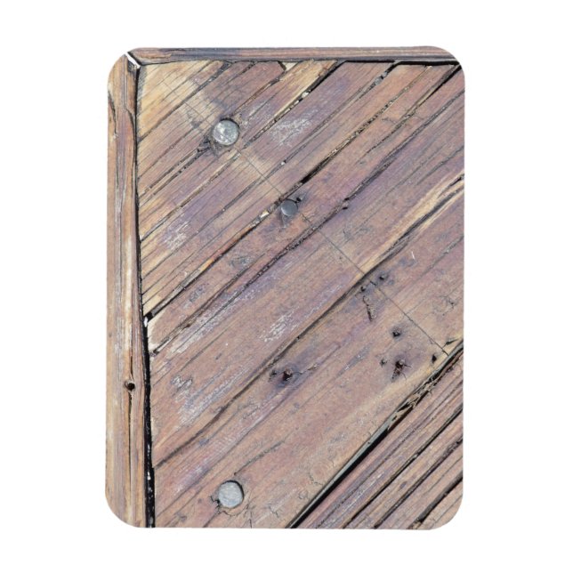 Weathered Wood Rough Textured Deck Magnet (Vertical)