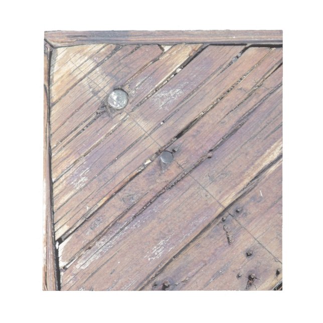 Weathered Wood Rough Textured Deck Notepad (Front)
