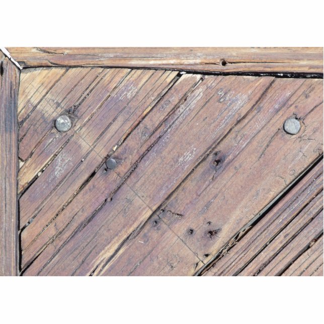 Weathered Wood Rough Textured Deck Photo Sculpture Magnet (Front)