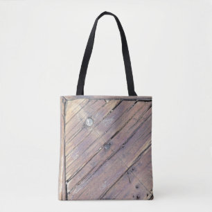 Weathered Wood Rough Textured Deck Tote Bag