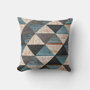 Weathered wood texture background. Seamless vintag Cushion