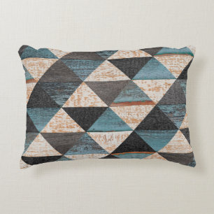 Weathered wood texture background. Seamless vintag Decorative Cushion