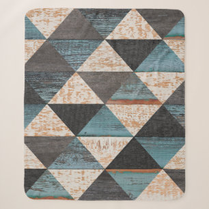 Weathered wood texture background. Seamless vintag Sherpa Blanket