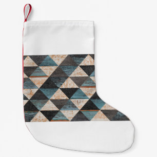 Weathered wood texture background. Seamless vintag Small Christmas Stocking