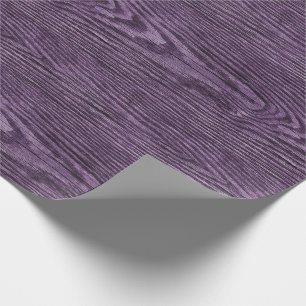 Weathered Wood Texture Plum Colour Wrapping Paper
