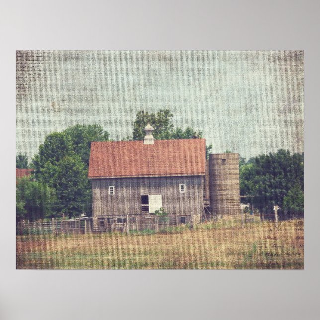 Weathered Wooden Barn Poster (Front)