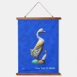 Weathered Wooden Ducks Hanging Tapestry
