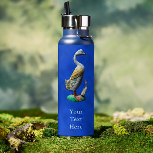 Weathered Wooden Ducks Water Bottle