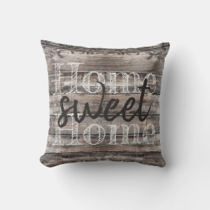 weathered WOODEN PLANKS distressed type Cushion