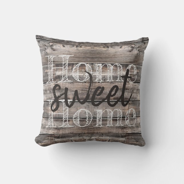 weathered WOODEN PLANKS distressed type Cushion (Front)