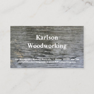 Weathered Wooden Texture Business Cards