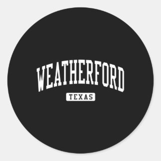 Weatherford Texas Tx Athletic Sports Classic Round Sticker