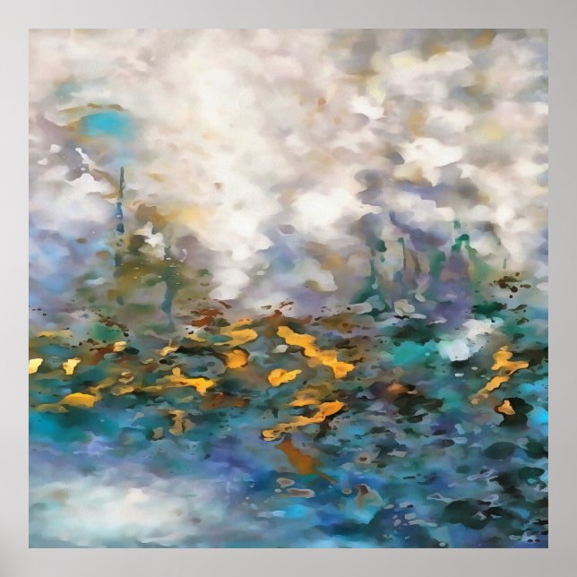 Weathering The Storm Abstract Art Painting Poster (Front)