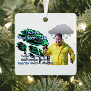 Weatherman Bill Metal Tree Decoration