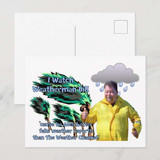 Weatherman Bill Postcard (Front/Back)