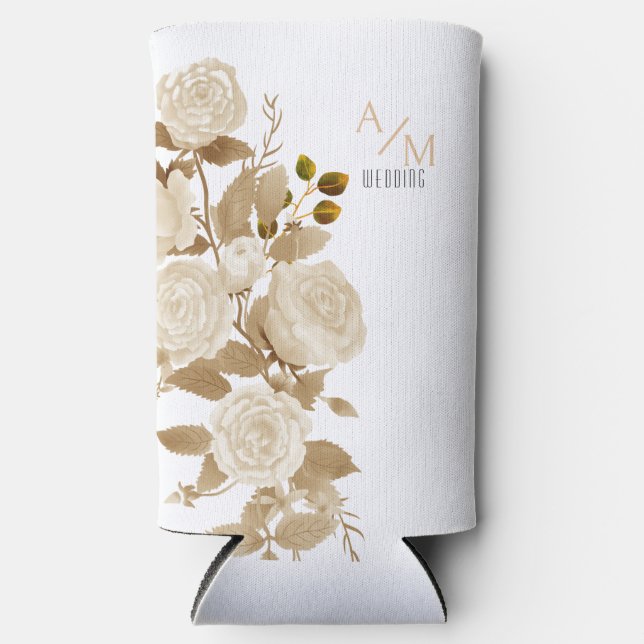 Weatherproof Personalised White Seltzer Can Cooler (Front)