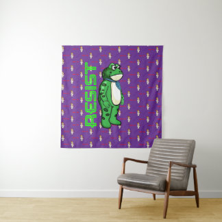Weatherproof Personalized House Flag Resist frog Tapestry