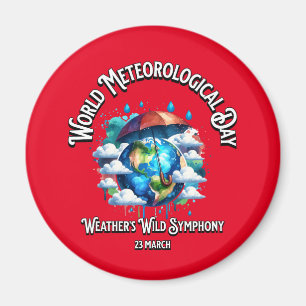 Weathers Wild Symphony. World Meteorological Day. Magnet